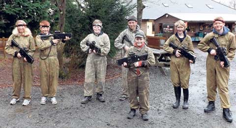 Woodland laser games for community minded young