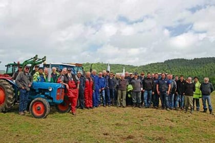 Supporters come from far and wide for tractor run