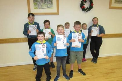 Proud scouts receive awards