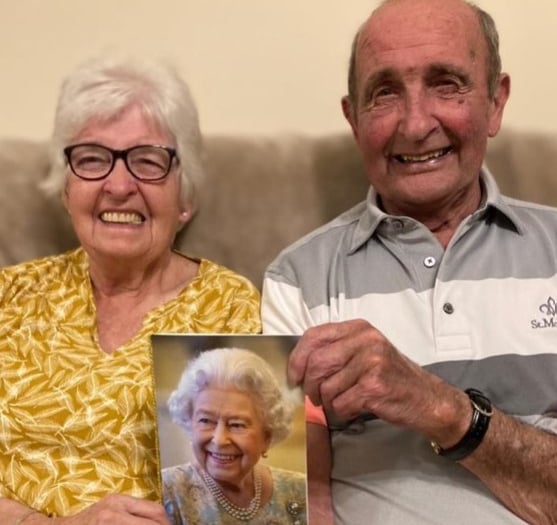 Pair receive special letter for diamond anniversary