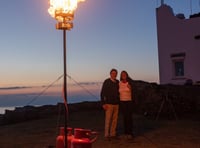 Light show at iconic Boscastle landmark