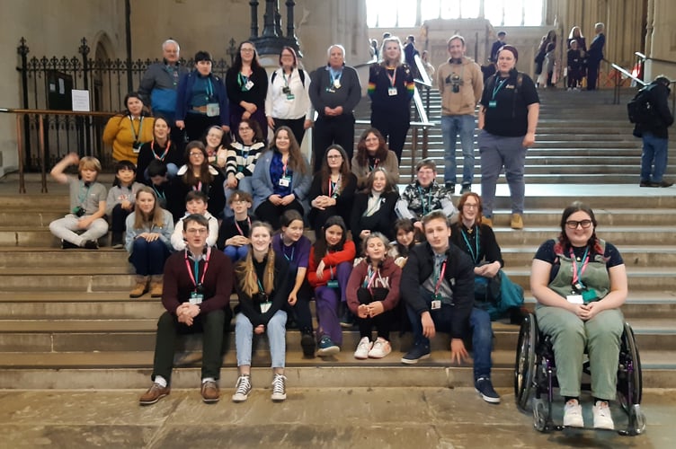 Members of the Cornwall Youth Council and Camborne Youth Council at Parliament