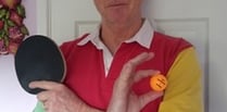 Dave ready to take on any opponent during table tennis charity event