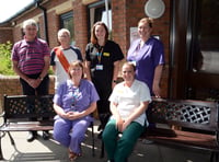 Holsworthy hospital garden seat revived