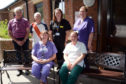 Holsworthy hospital garden seat revived