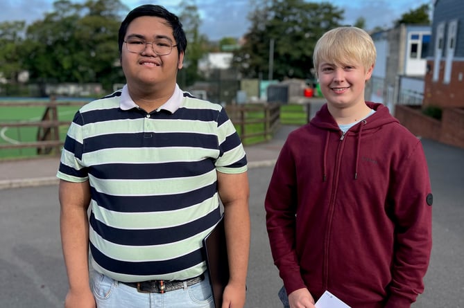 Holsworthy Community College students Vladimir Beligolo and Sam Farmer