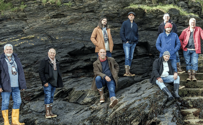 Fisherman’s Friends singing at Port Isaac