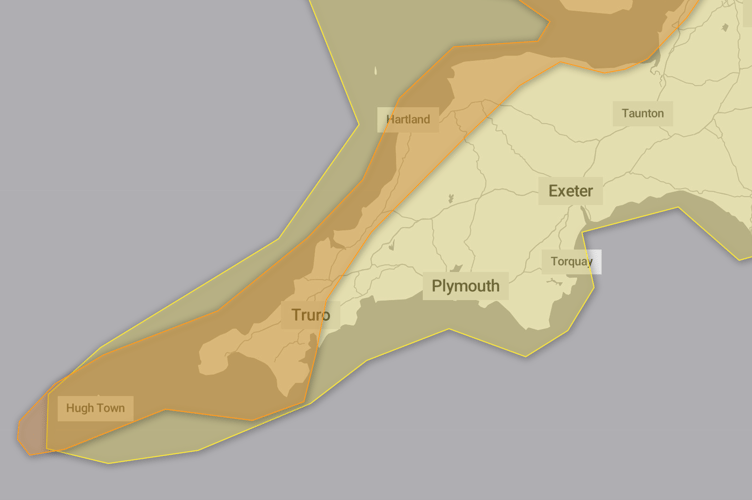 Amber weather warning 