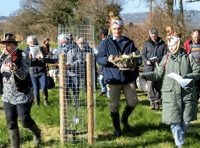 Church joins forces with community orchard for wassail 