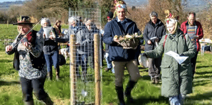 Church joins forces with community orchard for wassail 