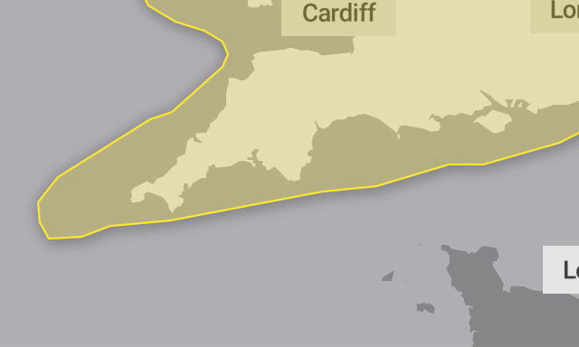 Cornwall set for a wet weekend as Met Office issues warning