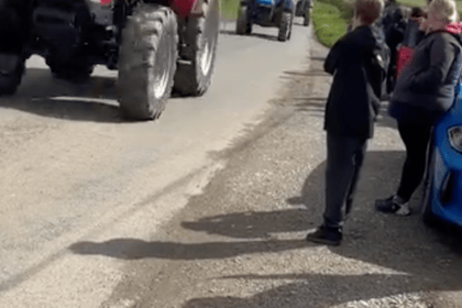 Young farmer tractor run blessed with dry weather 