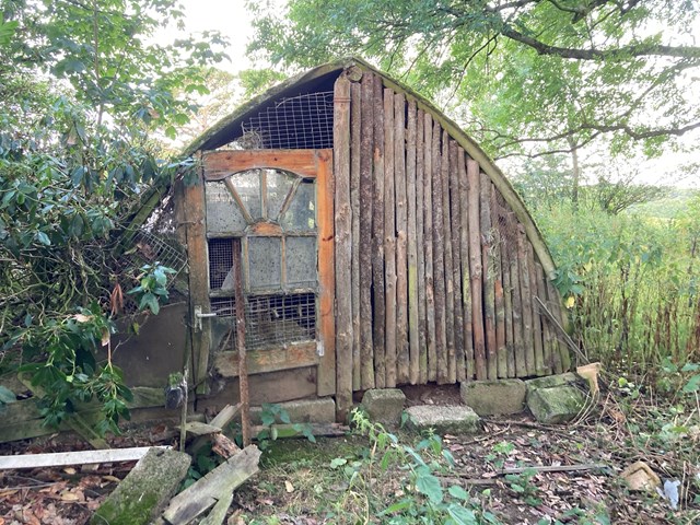 A ramshackle kennel used by Diana Curtis.  Image: RSPCA
