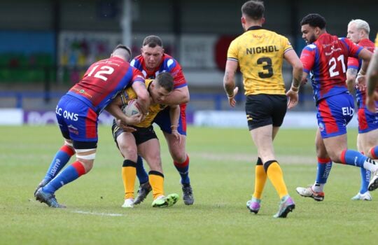 Cornwall's Harry Aaronson in action against Rochdale. 