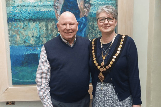 Launceston mayor with Tasmania visitor