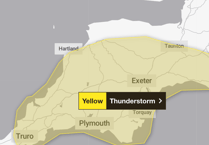 Met Office issue thunderstorm warning for Cornwall 