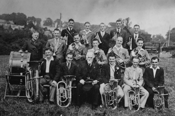 The Post is grateful to Chris Wonnacott for supplying this photograph of Stratton Band. Chris says of the photograph: "This 1938 photo - of Stratton Band - includes my father (Samuel Albert Wonnacott  - back row, far right) who as you can see played cornet. I followed in my father's footsteps - also playing cornet in the 1960s, for what was then known as “Stratton Town Silver Band” - when the Bandmaster was Walter Parnell. During the summer months, we often paraded through Stratton streets playing the Floral Dance - followed by locals and visitors enjoying joining in to dance, behind the band. I would be interested to know if anyone has a photograph of the 1960s band I played in, as I do not have any, and would like to get hold of a copy, if one exists. Enjoy your trip back to “Times Past”."
