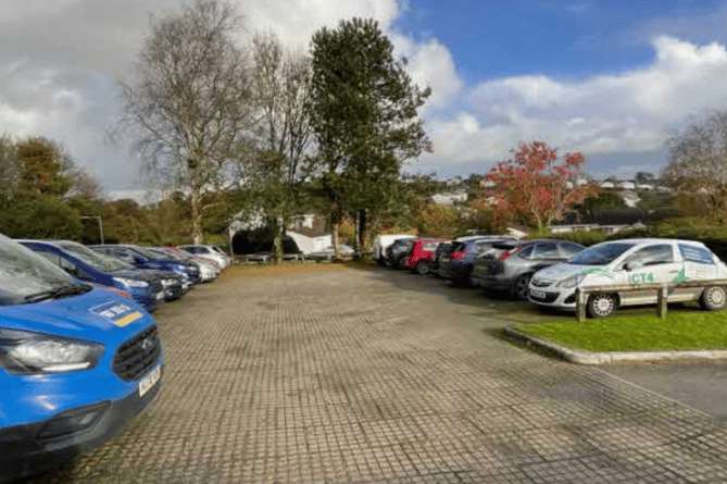 The car park at the school