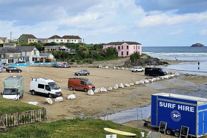 Polzeath Beach Bolder Parking measures