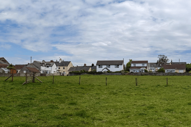 The land which has the permission for 14 dwellings