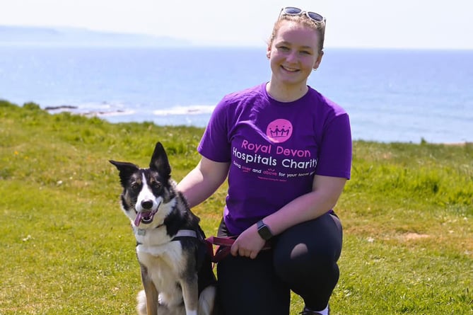 Megan Fry of Holsworthy and trusty collie Pip have raised more than £1,000 for the Caroline Thorpe children’s ward at North Devon District Hospital in Barnstaple