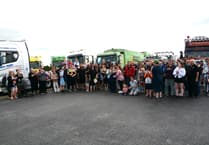 South West Truckers convoy through Bude to celebrate inspiring locals