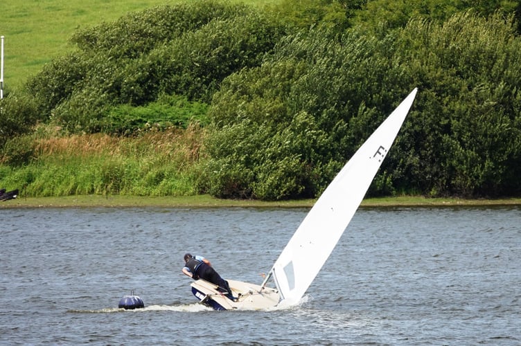 Nathan Pollard (Laser) was victorious in Sunday's races at Upper Tamar Lake.