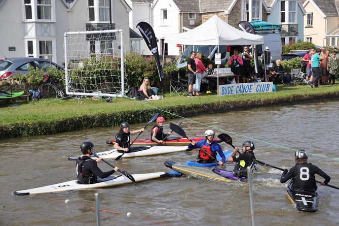 Bude Canoe Club entertained visitors with a game of polo (Picture: Gordon Dickie)