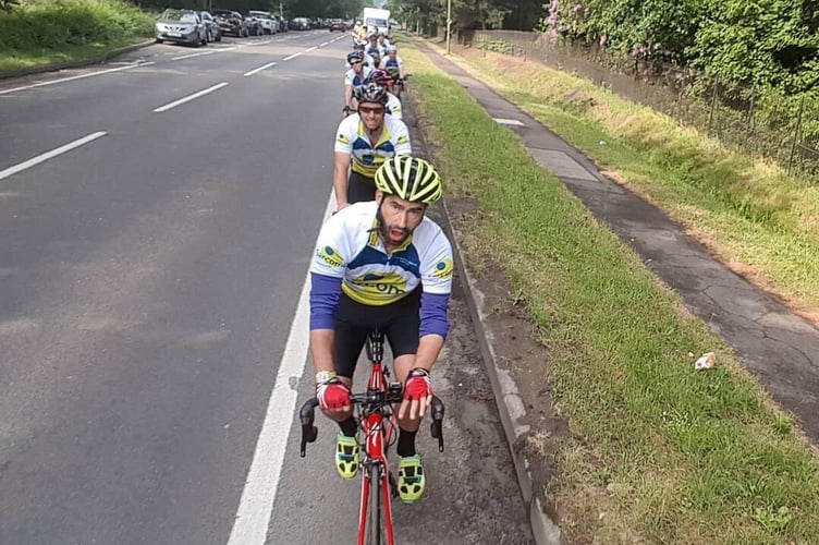 Gareth and the Launceston Velo team raised more than £22,000 for Sarcoma UK in 2018