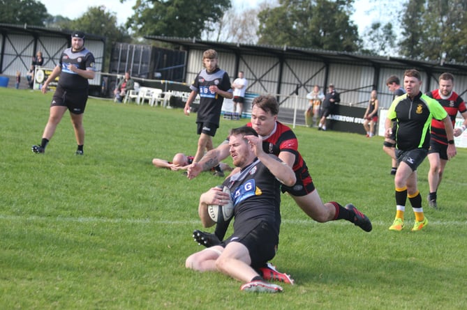 Richard Jasper scores Launceston's second try against St Agnes. Picture: Paul Hamlyn