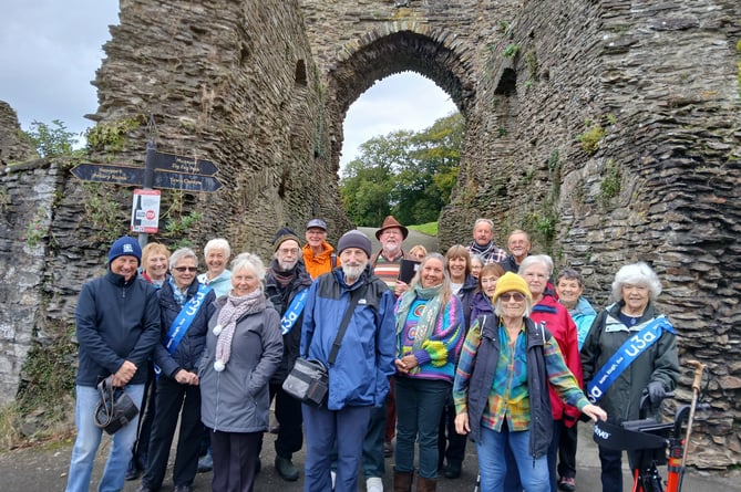 Members of the Launceston & district u3a joined the Launceston 'Town Walk' held by local historian, town councillor and town crier Rob Tremain