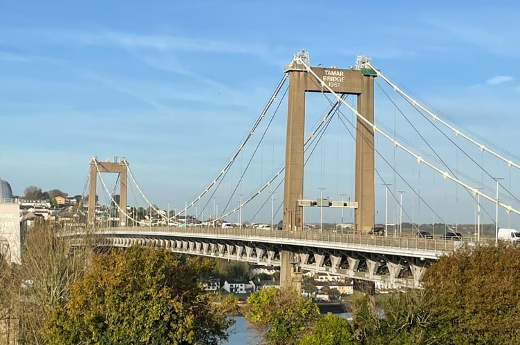 General view of the Tamar Bridge