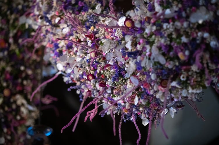 Close up of the 2024 Garland in the Great Hall at Cotehele. ©National Trust Images Steve Haywood