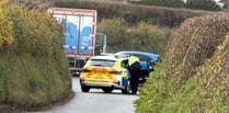 Police hunt van driver after collision leaves two seriously injured