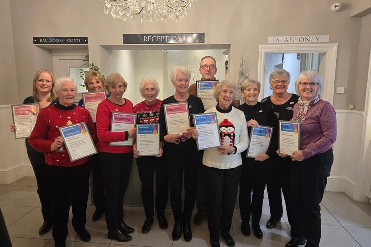 Bude Stratton Cancer Research long service awards