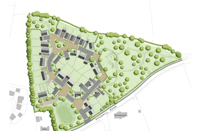 A proposed layout for the houses in Poughill (Picture: Cornwall Council)