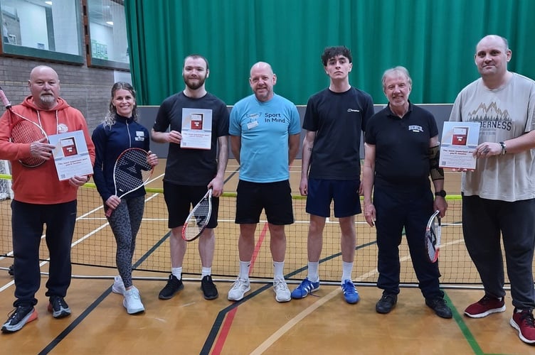 St Austell Leisure Centre’s Sport in Mind group with some of the posters