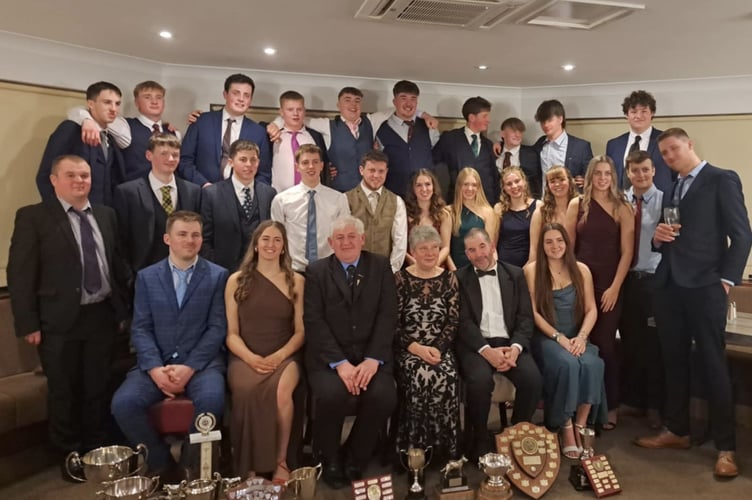 Members of the Callington Young Farmers club pictured at their annual dinner and dance evening held at Trethorne Golf & Country Club